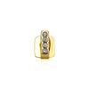 2025 Acessório Dente de Ouro Quatro Diamantes Aparelho Hip-Hop Barra Vertical Dente Único Hiphop Personalizado Versátil Joia de Dente de Halloween