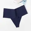 Venta caliente tanga sin costuras de seda de hielo moda mujer V transpirable lencería dama sexy pantalones T cintura media talla grande pantalones cómodos