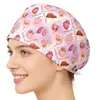 Gorro quirúrgico de algodón estampado gorro de enfermera femenino hebilla ajustable a prueba de polvo médico masculino oral cosmético anestesia quirúrgico gorro de trabajo