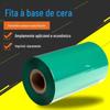 Carretéis de 1,0 polegada de Fita à Base de Cera 110*300 para Impressoras de Código de Barras e Impressoras de Etiquetas, Fita Verde para Código de Barras