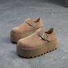 Zapatos Birkenstock Vintage Nuevos de Primavera 2025 Shanghai Jiejie Zapatos de Moda Pastel de Plataforma Perezosa Zapatos Casuales para Mujer que Aumentan la Altura