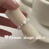 Diseño Minimalista Estilo Coreano Estilo Ins Joyería de Plata Plata de Ley S925 Anillo de Empalme de Circonita con Rayas Verticales Ovaladas con un Toque de Alta Gama