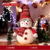 Decoraciones Navideñas Muñeco de Nieve Figura Escena Arreglo Adornos Accesorios para Fotos Exhibición de Ventana Muñecas Regalos