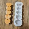 Molde de silicona para hacer velas con forma de corazón, 5 columnas uniformes, molde de resina para manualidades, mousse, helado y más.