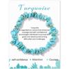 Pulsera de piedra de cuentas de grava vintage de negocios multicolor con cuerda elástica de cartón pulsera venta caliente transfronteriza europea y americana