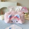 Linda Funda de Pañuelos de Peluche Melody Dibujo Animado Hogareña Caja de Pañuelos Desmontable Escritorio Sala de Estar Caja de Pañuelos Grande