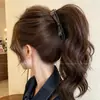 Grampo de Banana Grande com Laço para Mulheres Presilha para Rabo de Cavalo Única Bonita para Nuca Penteado Presilha Grampo de Cabelo Acessórios de Cabelo