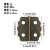 Bisagra de 23x 23mm Bisagra de Encaje Bisagra para Caja de Joyería Hierro Retro Caja de Madera Plegable Mariposa 4 Agujeros Conexión de Bisagra Bisagra Delgada