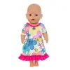 Venta Caliente Transfronteriza Ropa para Muñecas de Niñas Ropa de Muñeca Falda Floral Rosa de 18 pulgadas American Girl Ropa de Muñeca