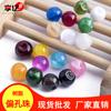 Botón Redondo de Imitación de Jade para Cheongsam Botón de Perla Redonda Botón de Perla para Disfraz Antiguo Traje Tang Botón para Hanfu Botón DIY Perla con Agujero Parcial