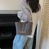 2026 Verano Nuevo Estilo Niña Patrón Bordado Versátil Simple Moda para Ir al Trabajo Estudiante Bolso de Mano Tote de Lona