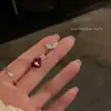 Ángel Sanador Dulce Amor Resina Más Fácil de Combinar Aretes Corazón Alas de Ángel Aretes de Acero de Titanio Nuevo Estilo para Mujer
