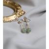 Hecho a mano Hetian Color Nuevo Cheongsam Chino Aretes de Perlas Gancho para la Oreja Temperamento Suave Accesorios Frescos para la Oreja Plato para Incienso de Mosquitos para Mujer