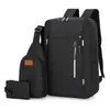 Bolsa de Peito Nova Estilo Transfronteiriça Conjunto de Três Peças Mochila Casual de Negócios Pano Oxford Carregamento USB Mochila para Computador 16 polegadas