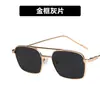Gafas de Sol Kedun de Doble Puente para Mujer, Gafas de Sol con Protección UV, Moda Trendy 2022 para Rostro Redondo, Gafas de Sol de Celebridad de Internet, Cóncavas