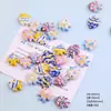 Peixe de Cerâmica Colorido Vintage Pintado à Mão Frente e Verso Peixe Tropical Contas Soltas DIY Pulseira de Miçangas Feita à Mão Contas Espaçadoras Acessórios para Colares