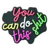 Adesivos de PVC macio com slogans engraçados transfronteiriços, acessórios de caneta de miçangas dupla face, acessórios de decoração de caneta com miçangas para DIY