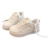 Zapatillas de Suela Gruesa para Mujer 2025 Nuevas Primavera y Otoño Zapatos Blancos para Mujer Versátiles de Nicho Deportivos y de Ocio Zapatos de Pan para Mujer