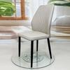 Cadeira de Jantar com Mesa de Jantar em Laje de Rocha, Estilo Creme de Luxo Leve, Uso Doméstico Moderno Minimalista, Atacado do Fabricante, Almofada Macia com Estrutura de Metal