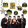 Decoración de fiesta de graduación transfronteriza con tema de graduación, lámpara de araña en espiral, fondo de ceremonia de graduación, decoración de pared en espiral