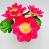 Três grandes Lótus Dormindo coloridos, bonsai, flor artificial, decoração de sala de estar, flor de plástico, flor artificial, adereços de decoração de piscina com paisagem artificial