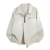 Nueva chaqueta de trabajo de moda de otoño de Tangkezher, abrigo casual y elegante estilo Hong Kong para hombre de corte holgado