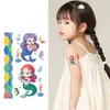 Hermosos Tatuajes de Pegatina de Sirena de Cuento de Hadas con Brillo de Colores Fáciles de Limpiar Brazo Pecho Linda e Interesante Decoración Personalizada