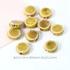 Accesorios para Joyería DIY Cuentas Cerámicas Planas de 16 mm Accesorios para Ropa Pulseras Cuentas Sueltas Cuentas Espaciadoras de Esmalte de Flor Material DIY