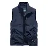 Cárdigan Deportivo para Hombre 2023 Otoño Exterior Resistente a Rayones y al Desgaste Cuello Alto Chaleco de Algodón Chaleco de Trabajo