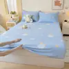Lençol de Cama de Veludo Leite Ajustado Peça Única Veludo Coral Conjunto de Cobertor de Cama de Inverno Protetor de Colchão Antiderrapante Conjunto de Lençóis Plus Veludo