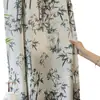 Hoja de Bambú Estilo Chino Nuevo Cortina de Chenilla Espesa de Alta Sombreado Cortina de Estilo Chino Avanzado para Sala de Estar y Dormitorio