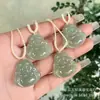 Colgante de Jade Natural Hetian de Xinjiang de Paz y Seguridad para Hombres y Mujeres, Colgante de Jade de Buda Guanyin, Venta al por Mayor en Transmisión en Vivo en Stock