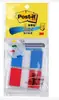 3M Post-it Post 680-2PK-1 etiqueta indicadora 20 piezas paquete de 2 colores azul + rojo tira de notas