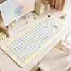 Mouse pad aquecedor de escritório cor creme, aquecedor de mesa, tapete de mesa para estação de trabalho, tapete de mesa aquecido extra grande para aquecer as mãos