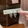 Pendientes Versátiles de Encaje con Lazo, Pendientes de Cinta con Diseño de Nicho Hueco Estilo Ballet, Accesorios para Orejas Simples y Dulces