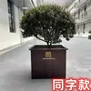 Caja de flores de acero inoxidable para exteriores combinación soporte de flores de hierro departamento de ventas valla de plantación verde partición canaleta para flores cama de flores exterior de restaurante