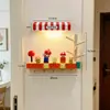 Colgador de Llaves para Entrada de Mario, Perchero de Pared sin Taladro, Gancho Adhesivo de Madera Maciza de Alta Carga