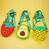 Bolso Bandolera de Aguacate Transfronterizo Billetera de Monedas de Silicona Bolso de Hombro para Bebés Niños Padres e Hijos Mini Bolso Bandolera de Fruta