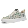 Zapatos Nuevos de Primavera para Hombre Marca de Moda Lona Transpirable Estampada Retro Tenis Deportivos Casuales Transpirables de Moda para Hombre