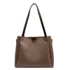 Bolsa Tote Casual Versátil de Gran Capacidad 2024 Nuevo Bolso de Hombro para Viajes de Negocios Color Sólido Bolso de Mano Simple para Mujer