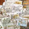 Pegatinas de Papel Calco para Mascotas Serie Vida Relajada Decoración de Vida y Paisajes Materiales para Collage de Diario 30 Hojas 6 Diseños