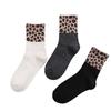 Novas Meias Leopardadas Populares de Celebridade da Internet para Mulheres no Outono e Inverno Meias Femininas Luokou Leopardadas de Duas Listras Meia-Calça Disponíveis Venda por Atacado