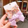 Coreano ins Horquilla Floral Fresca con Lazo para el Cabello para Niños Set de Clips de Pico de Pato Lindo Clip para Flequillo Clip Lateral Horquilla