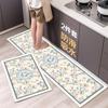 Tapete de cocina retro estilo americano, antideslizante, resistente al aceite, con diatomeas, absorbente de agua y aceite, recortable, ligero y de lujo, para puerta.