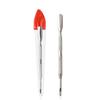 Fabricantes de aço inoxidável pele morta empurrar dupla cabeça pele morta aço empurrar Nail Polish cola empurrar removedor de unhas Nail Removal Tool
