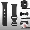 Adecuado para correa de silicona para Apple Watch, hebilla de mariposa, correa deportiva para Apple Watch de 1ª a 9ª generación, correa de muñeca para iWatch