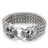 Mitología nórdica pulsera de acero de titanio que no se desvanece personalidad retro pulsera cabeza de lobo vikingo joyería para hombre europea y americana transfronteriza
