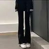 Jeans de Campana de Tiro Alto de Moda para Mujer, Adelgazantes y Versátiles, Pantalones de Pierna Ancha de Calle con un Estilo Hongkonés