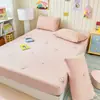 Lençol de Elástico Solteiro para Mãe e Bebê Classe A Lavável em Água Camada Dupla de Gaze Estampa Floral Pequena Desenho Animado Lençol de Elástico Capa para Colchão Simmons Protetor de Colchão