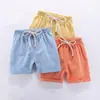 Pantalones Cortos para Niños Finos de Algodón Puro y Lino para Niños y Niñas Ropa Exterior Pantalones de Cinco Cuartos Pantalones Calientes de Playa
